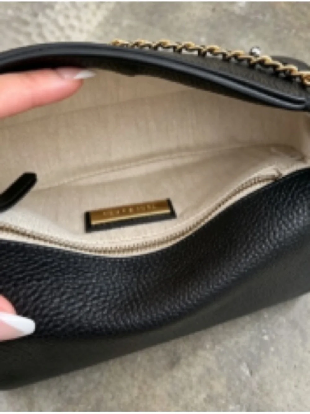 Tory Burch Black Leather Chain Crossbody Bag